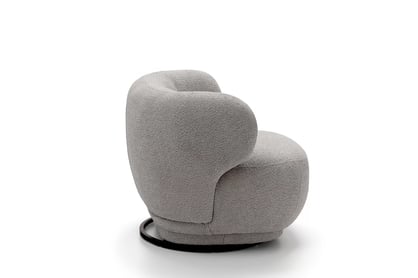 Relaxační křeslo Skindi otočné - šedá bouclé Catch Me 24 Křeslo čalouněná Skindi obrotowy - šedá boucle Catch Me 24