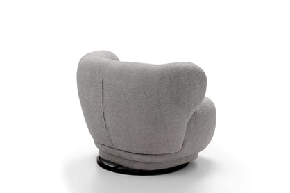 Relaxační křeslo Skindi otočné - šedá bouclé Catch Me 24 Křeslo čalouněná Skindi obrotowy - šedá boucle Catch Me 24