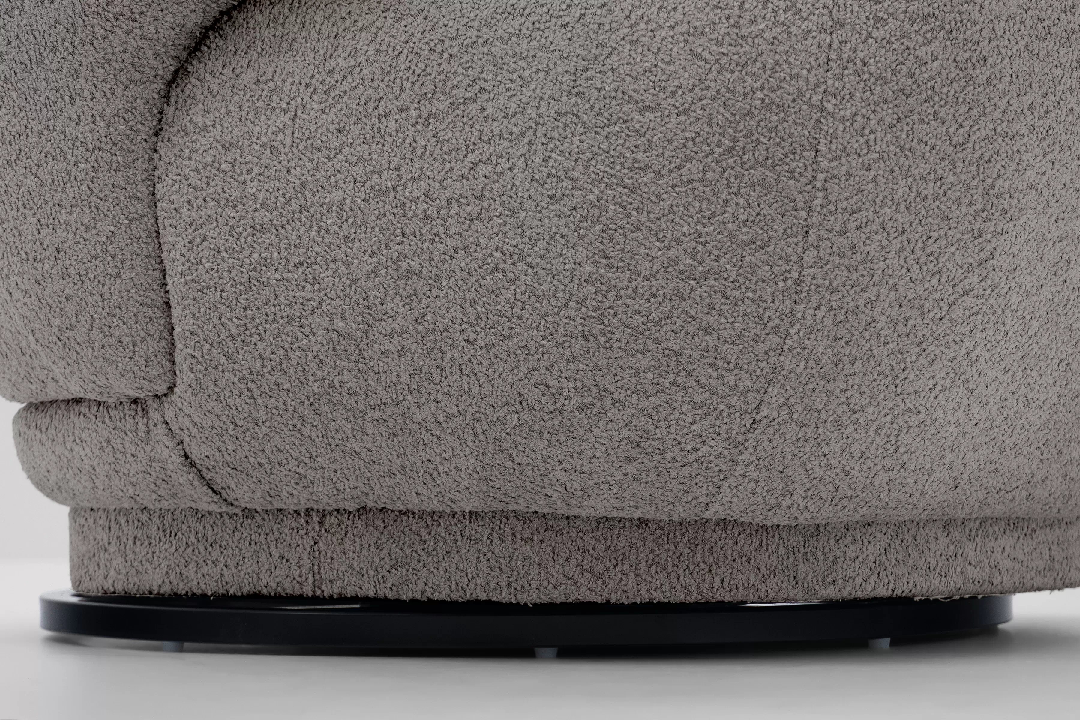 Relaxační křeslo Skindi otočné - šedá bouclé Catch Me 24 Křeslo čalouněná Skindi obrotowy - šedá boucle Catch Me 24