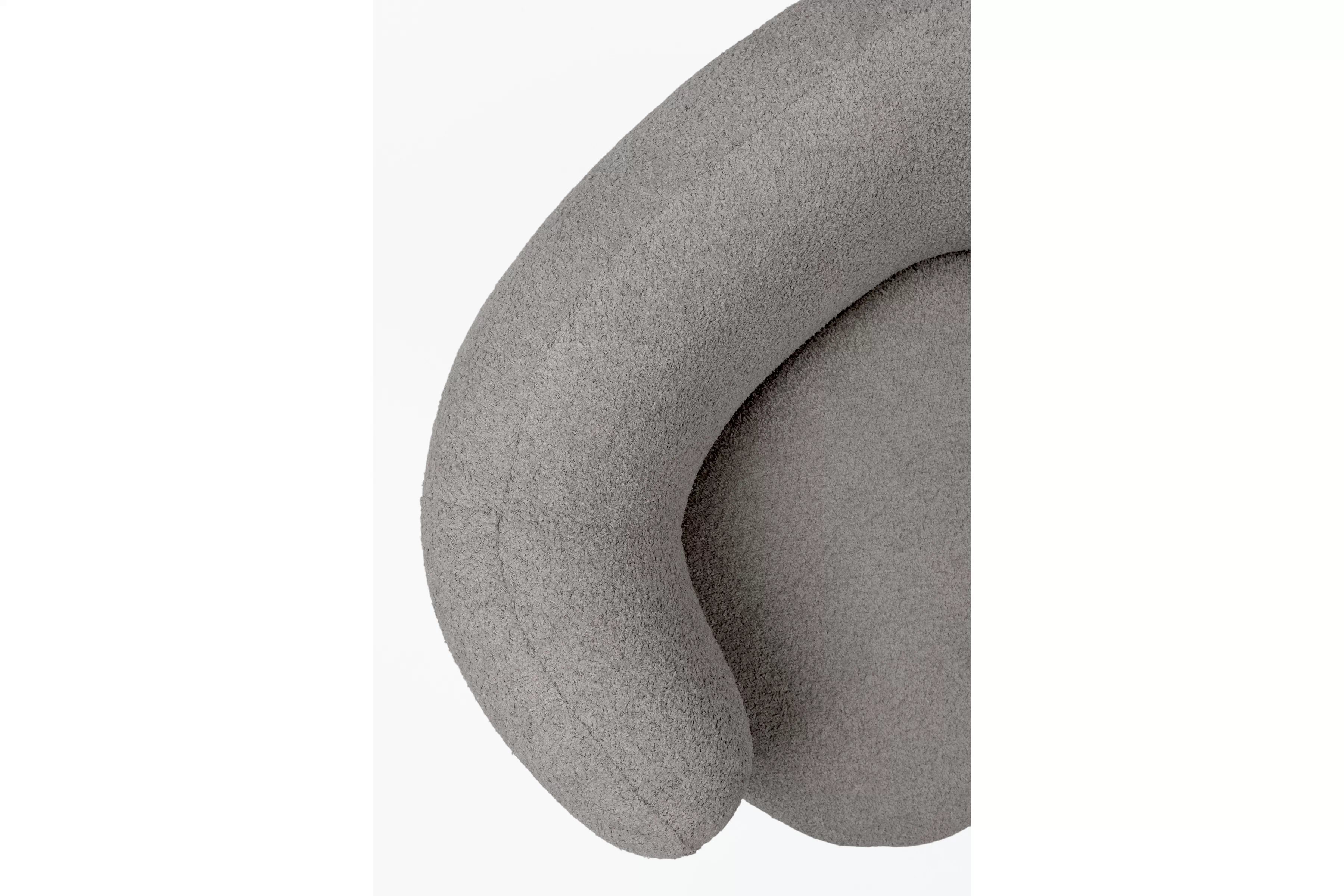 Relaxační křeslo Skindi otočné - šedá bouclé Catch Me 24 Křeslo čalouněná Skindi obrotowy - šedá boucle Catch Me 24