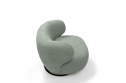 Relaxační křeslo Skindi otočné - zelená bouclé Catch Me 13 Křeslo čalouněná Skindi obrotowy - zielona boucle Catch Me 13