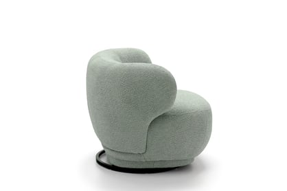 Relaxační křeslo Skindi otočné - zelená bouclé Catch Me 13 Křeslo čalouněná Skindi obrotowy - zielona boucle Catch Me 13