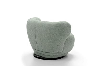 Relaxační křeslo Skindi otočné - zelená bouclé Catch Me 13 Křeslo čalouněná Skindi obrotowy - zielona boucle Catch Me 13