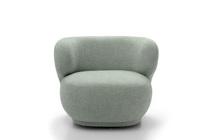 Relaxační křeslo Skindi otočné - zelená bouclé Catch Me 13 Křeslo čalouněná Skindi obrotowy - zielona boucle Catch Me 13