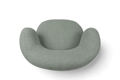 Relaxační křeslo Skindi otočné - zelená bouclé Catch Me 13 Křeslo čalouněná Skindi obrotowy - zielona boucle Catch Me 13