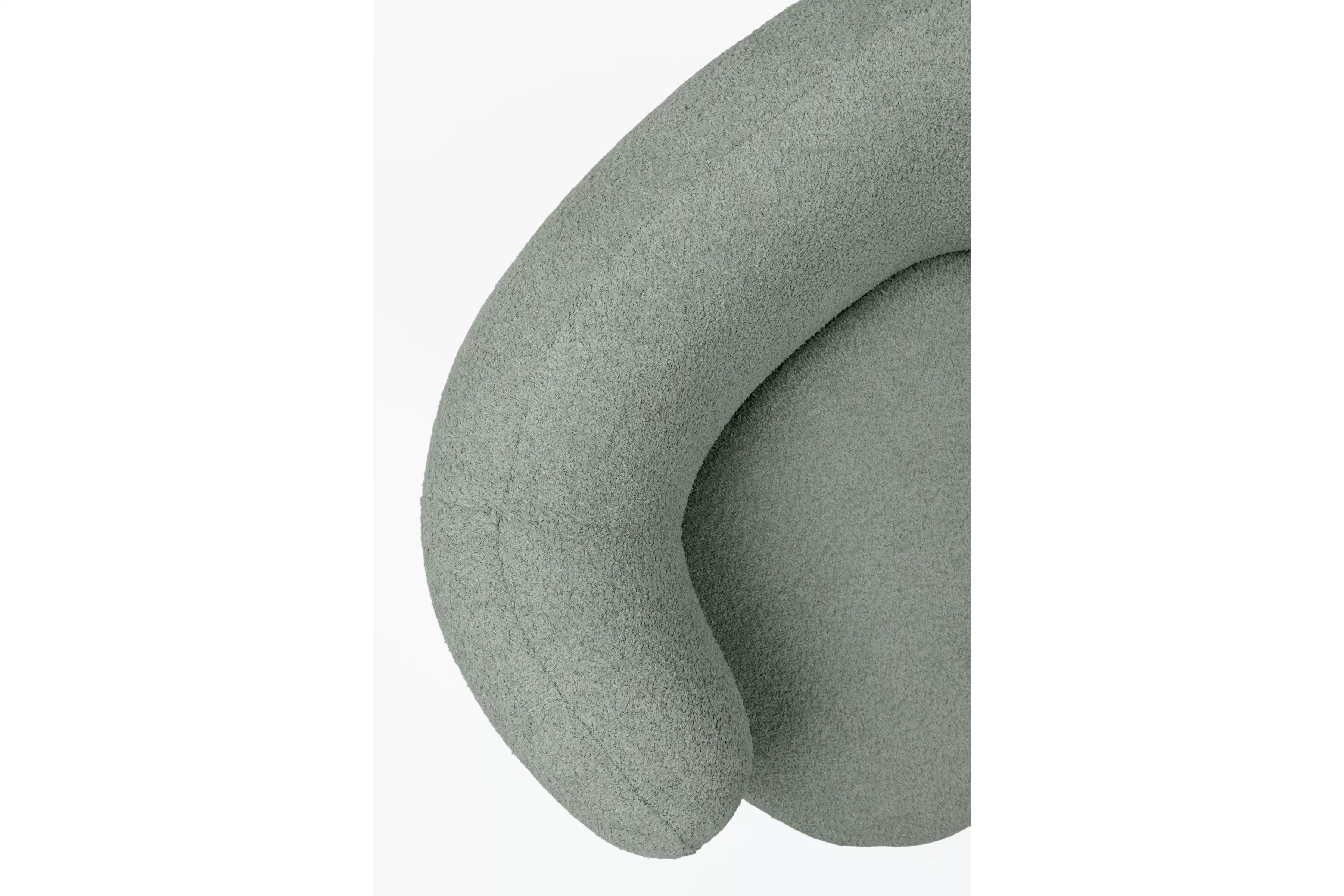 Relaxační křeslo Skindi otočné - zelená bouclé Catch Me 13 Křeslo čalouněná Skindi obrotowy - zielona boucle Catch Me 13