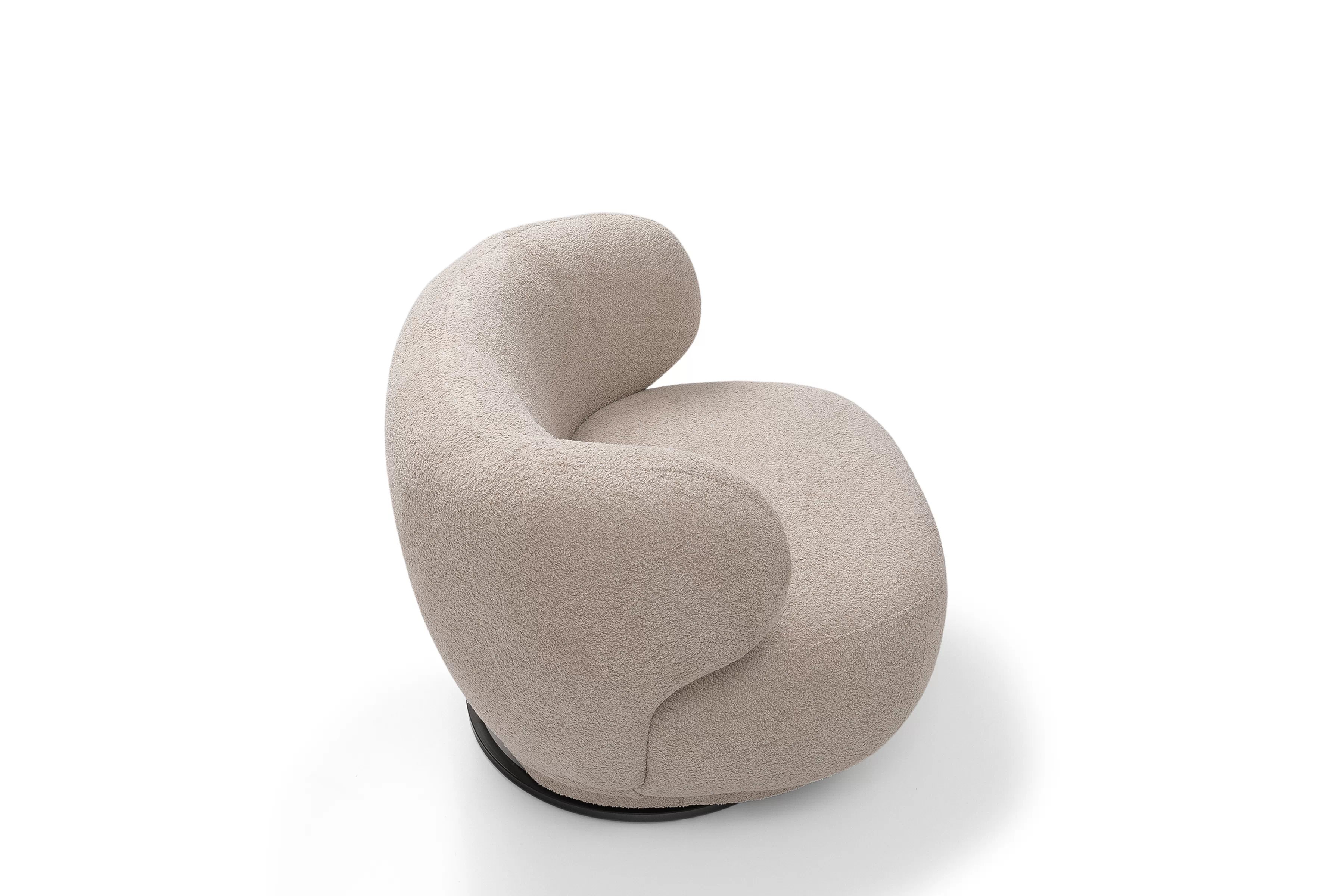 Relaxační křeslo Skindi otočné Křeslo čalouněná Skindi obrotowy 