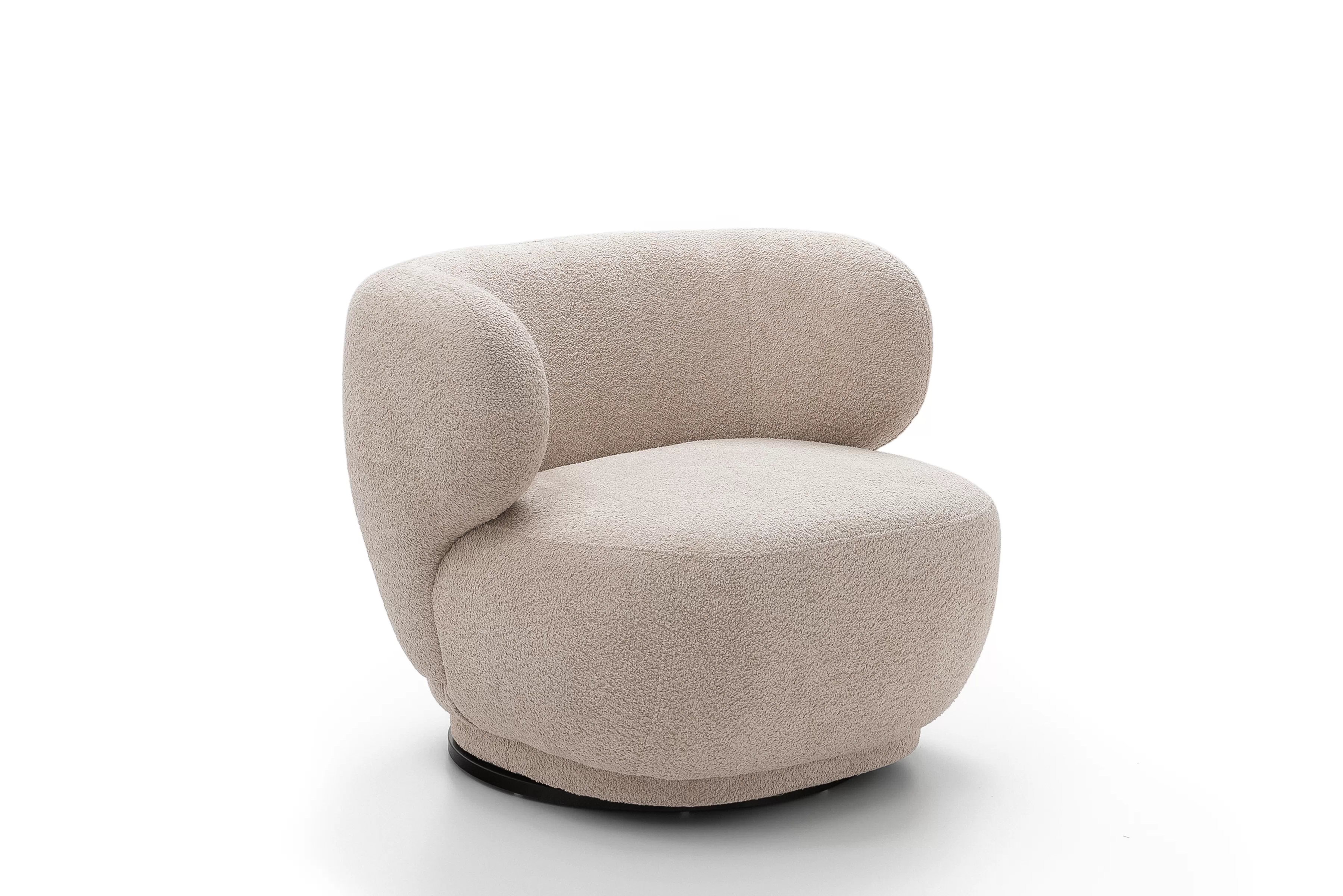 Relaxační křeslo Skindi otočné Křeslo čalouněná Skindi obrotowy 