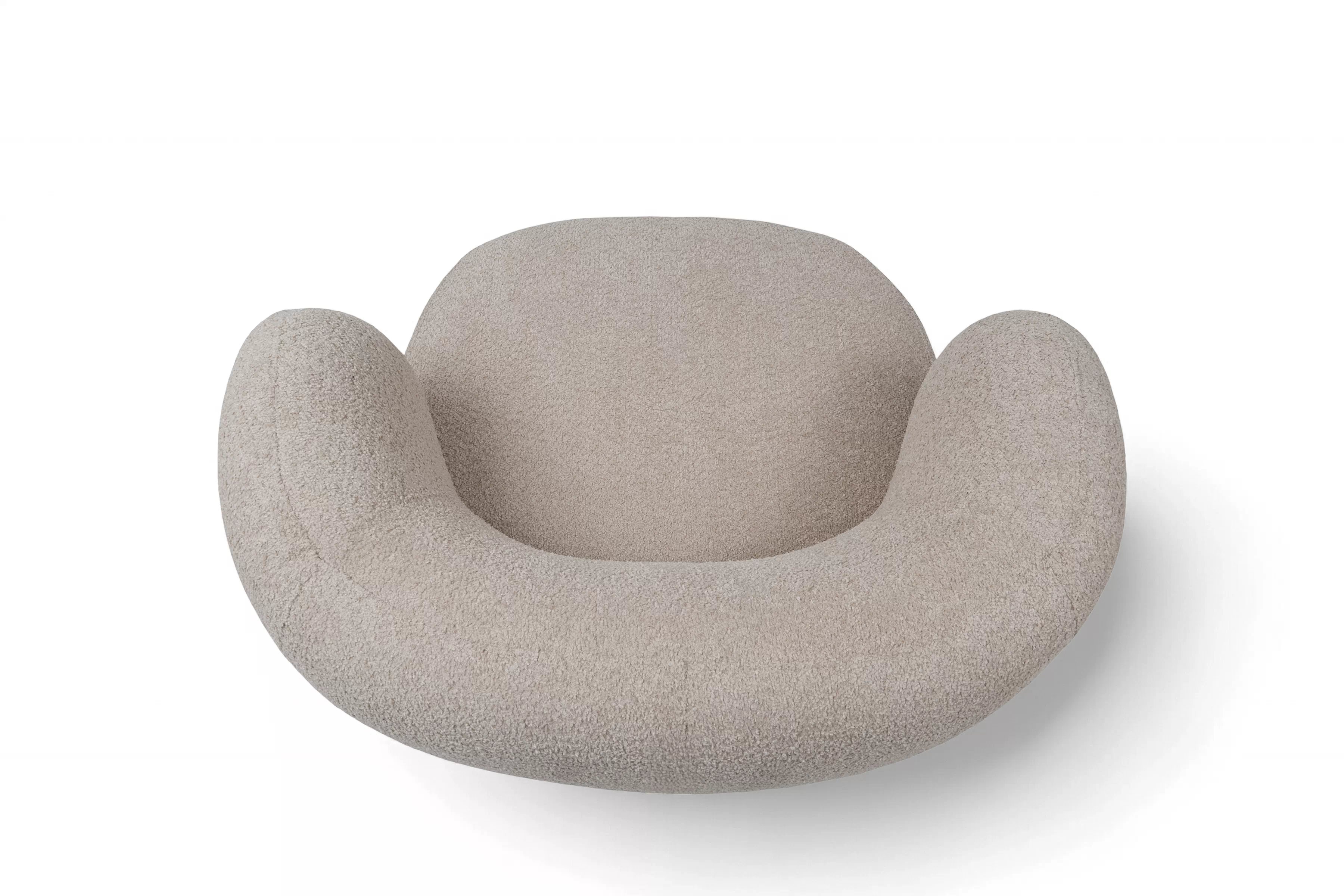 Relaxační křeslo Skindi otočné Křeslo čalouněná Skindi obrotowy 