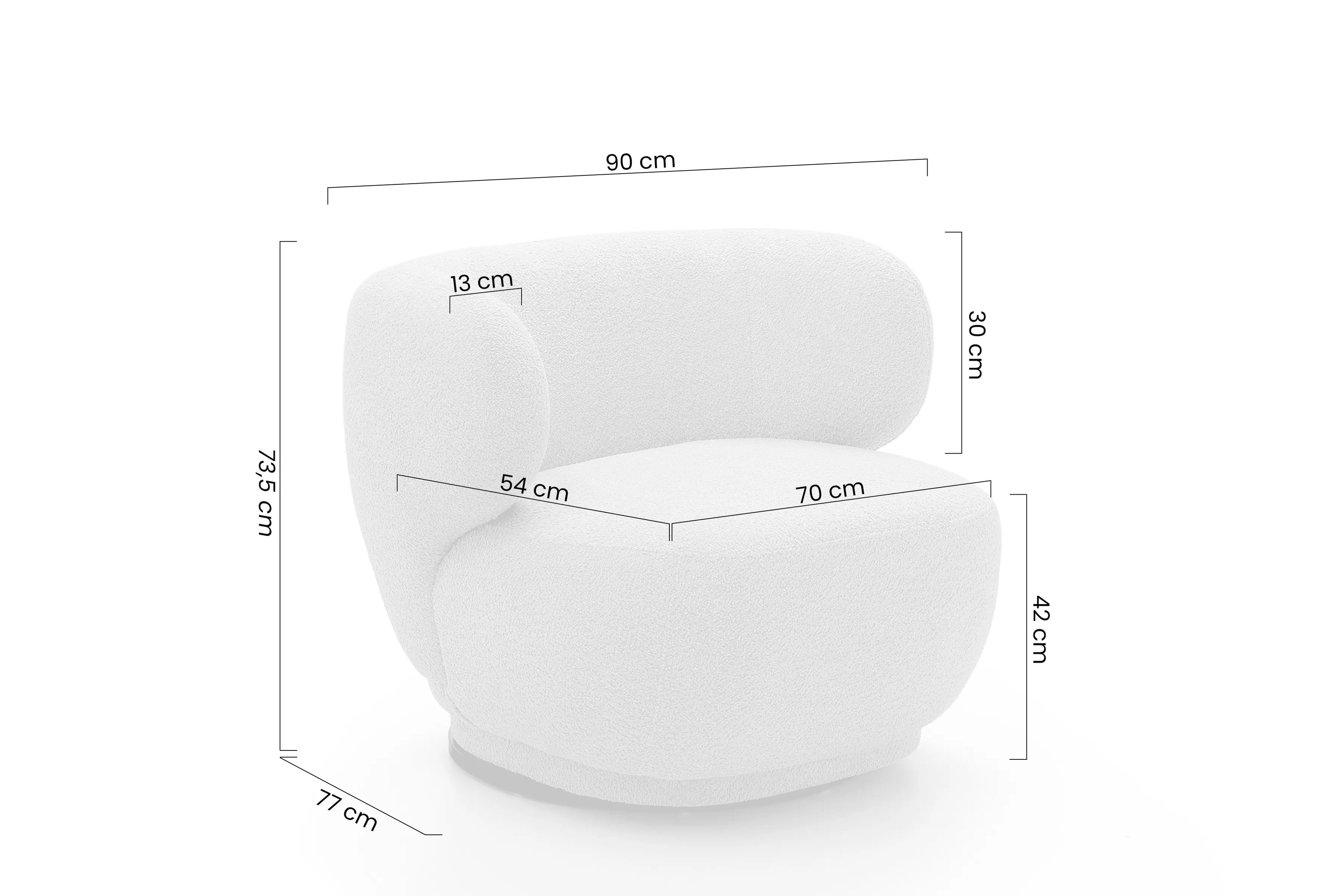 Relaxační křeslo Skindi otočné Křeslo čalouněná Skindi obrotowy 