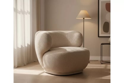 Relaxační křeslo Skindi otočné Křeslo čalouněná Skindi obrotowy 