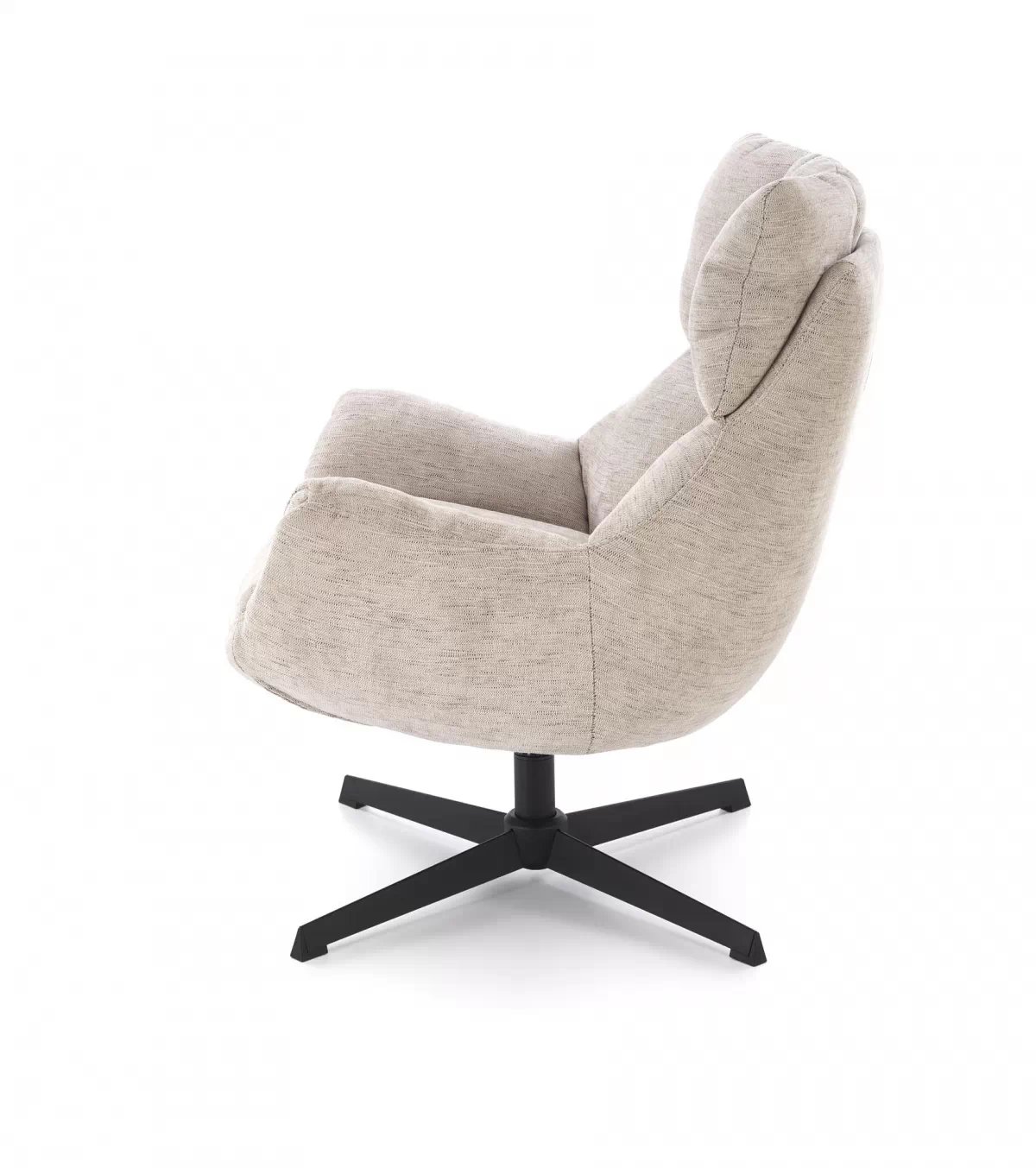 Otočné čalouněné křeslo Soremi - béžová / černé nožky Křeslo čalouněná Soremi obrotowy - béžová / Nohy černá