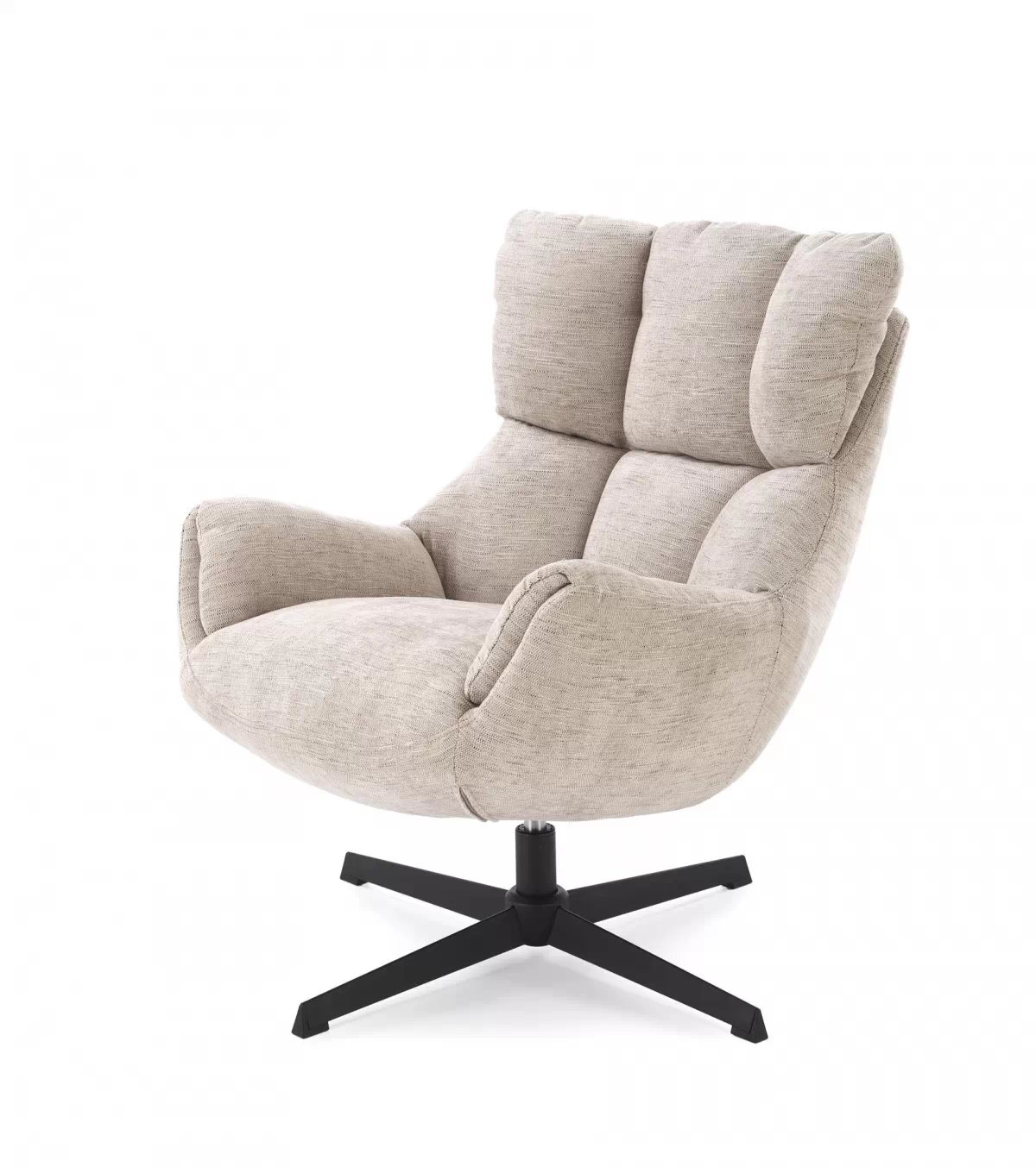 Otočné čalouněné křeslo Soremi - béžová / černé nožky Křeslo čalouněná Soremi obrotowy - béžová / Nohy černá