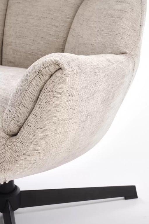 Otočné relax kreslo Soremi - béžová látka / čierne nožičky Kreslo odpočinkové Soremi otočna - béžový / nožičky čierny