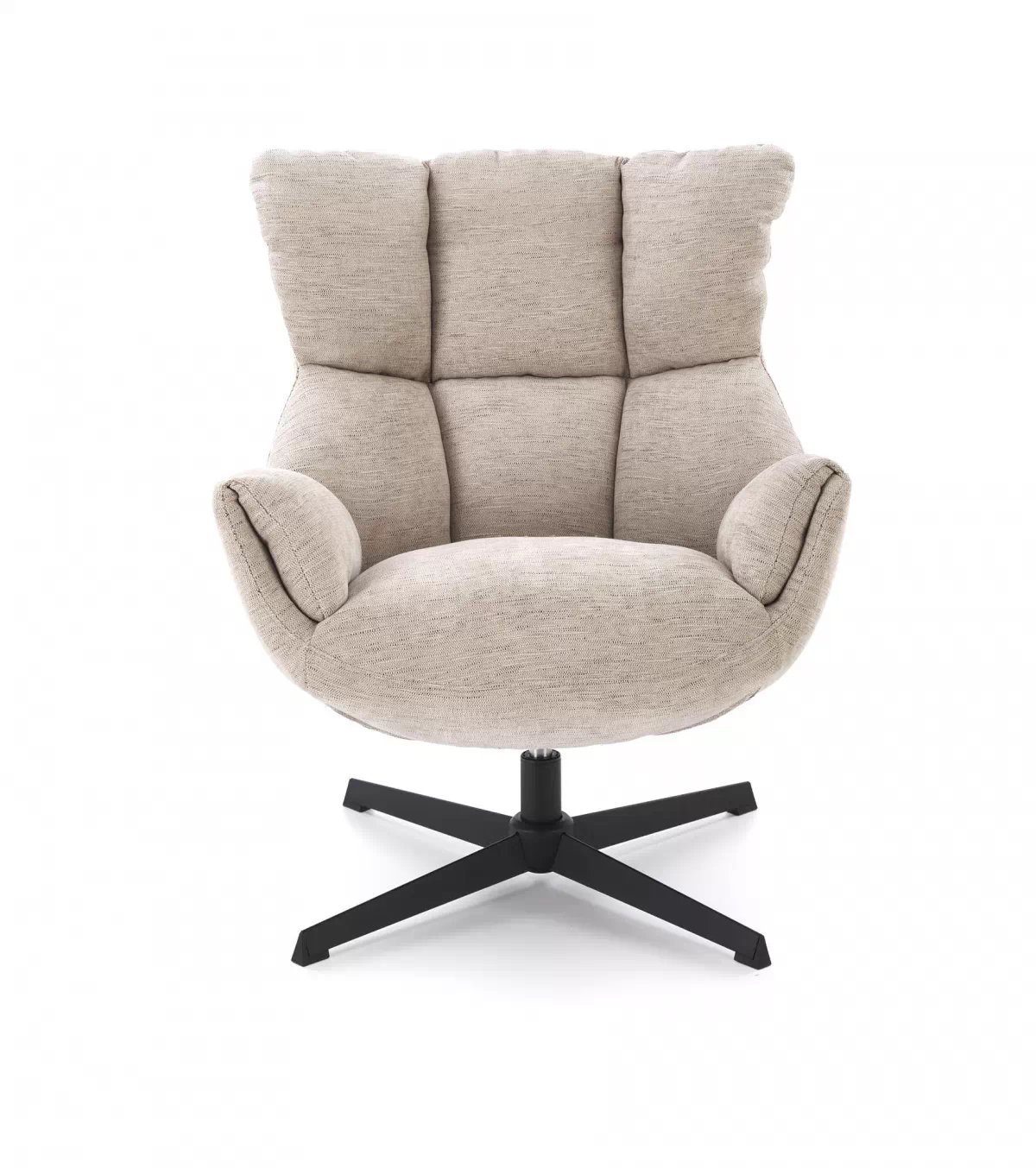 Otočné čalouněné křeslo Soremi - béžová / černé nožky Křeslo čalouněná Soremi obrotowy - béžová / Nohy černá