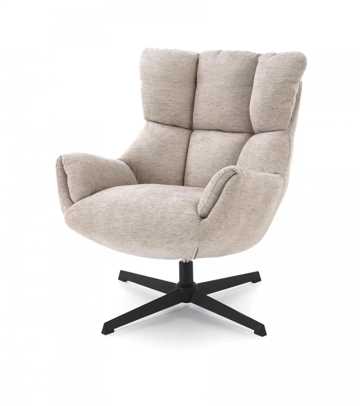 Otočné čalouněné křeslo Soremi - béžová / černé nožky Křeslo čalouněná Soremi obrotowy - béžová / Nohy černá