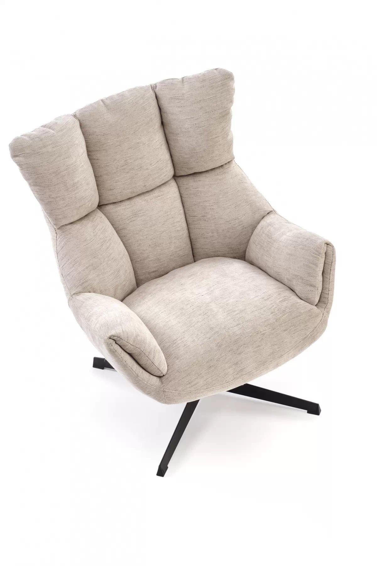 Otočné čalouněné křeslo Soremi - béžová / černé nožky Křeslo čalouněná Soremi obrotowy - béžová / Nohy černá