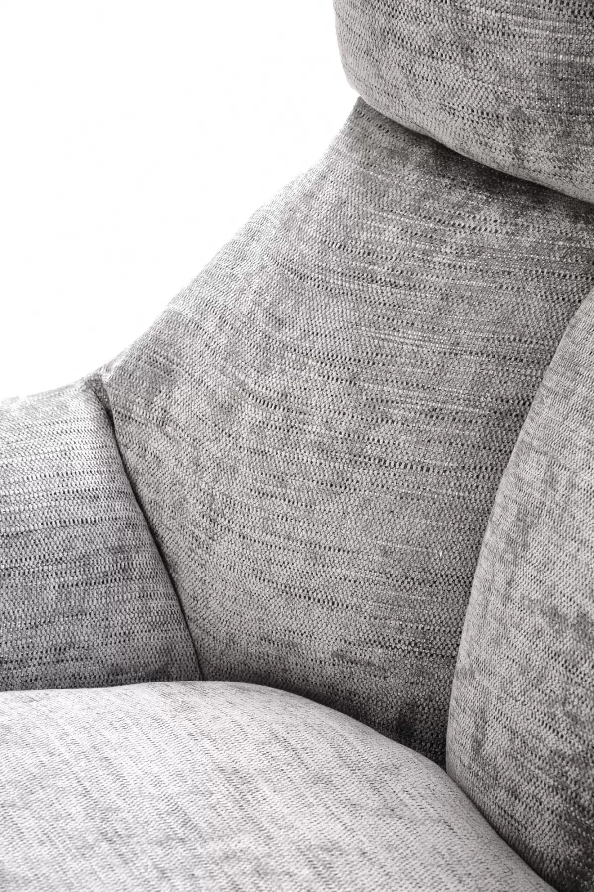 Otočné čalouněné křeslo Soremi - šedá / černé nožky Křeslo čalouněná Soremi obrotowy - popelavá / Nohy černá