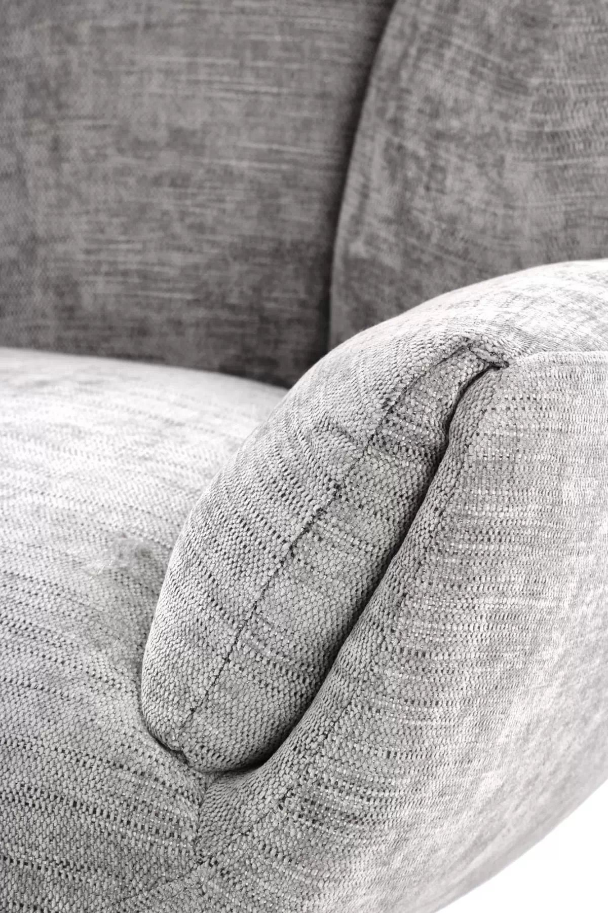 Otočné čalouněné křeslo Soremi - šedá / černé nožky Křeslo čalouněná Soremi obrotowy - popelavá / Nohy černá