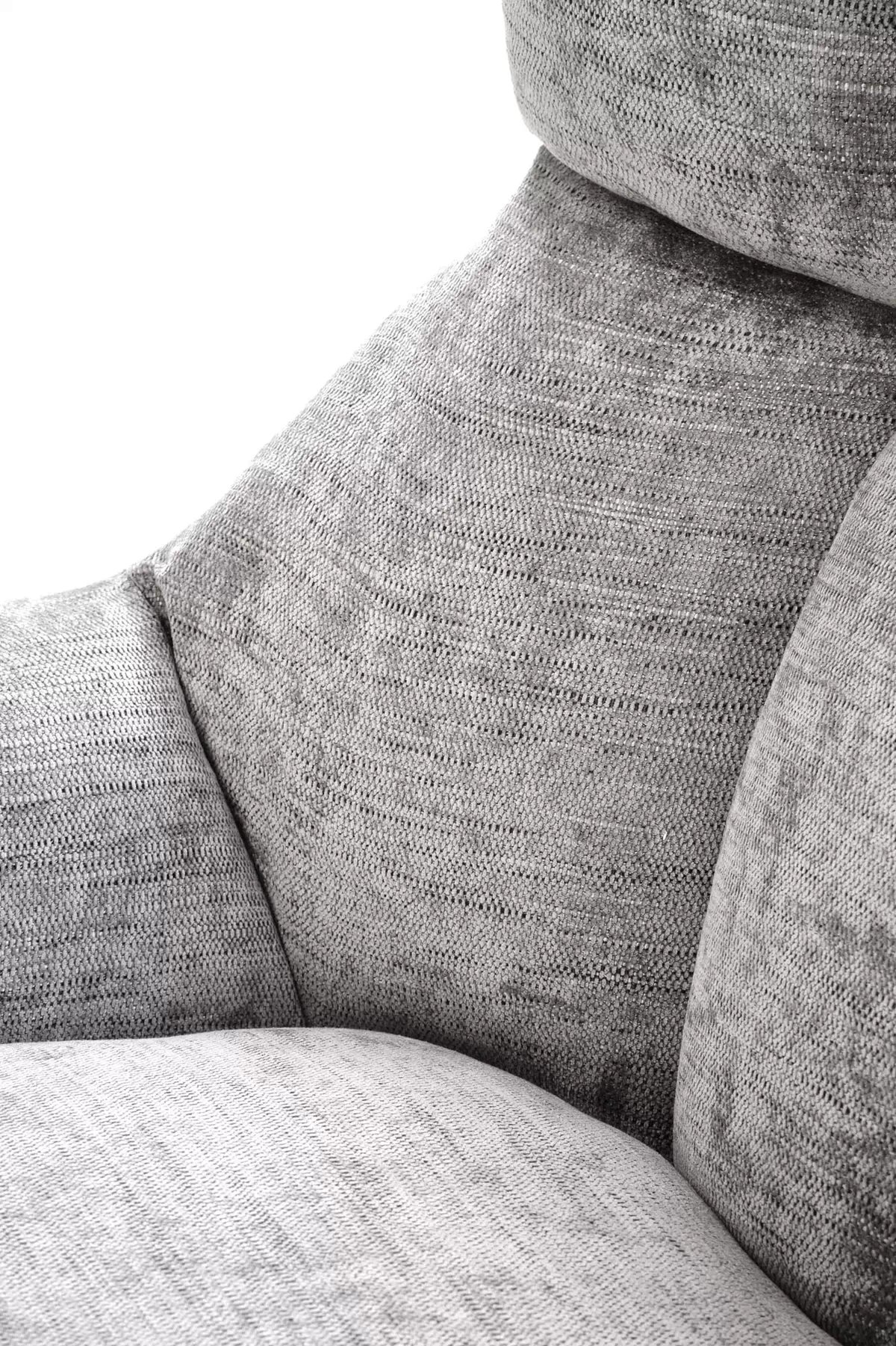 Otočné čalouněné křeslo Soremi - šedá / černé nožky Křeslo čalouněná soremi obrotowy - popelavá / Nohy černá