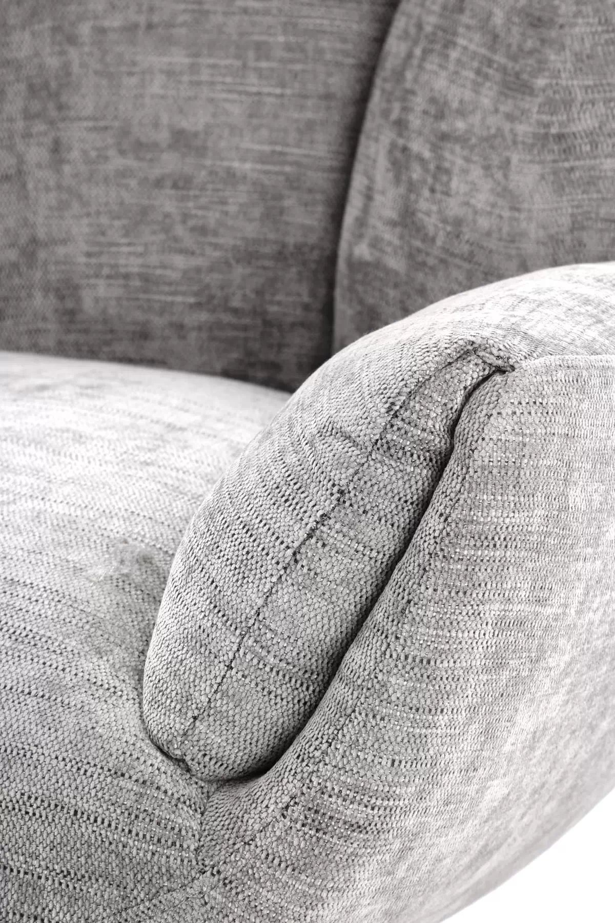 Otočné čalouněné křeslo Soremi - šedá / černé nožky Křeslo čalouněná soremi obrotowy - popelavá / Nohy černá