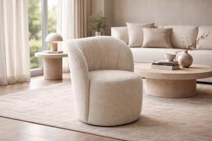 Dizajnové kreslo Soya - béžové buklé Catch Me 02 Kreslo odpočinkové Soya - Béžová boucle Catch Me 02