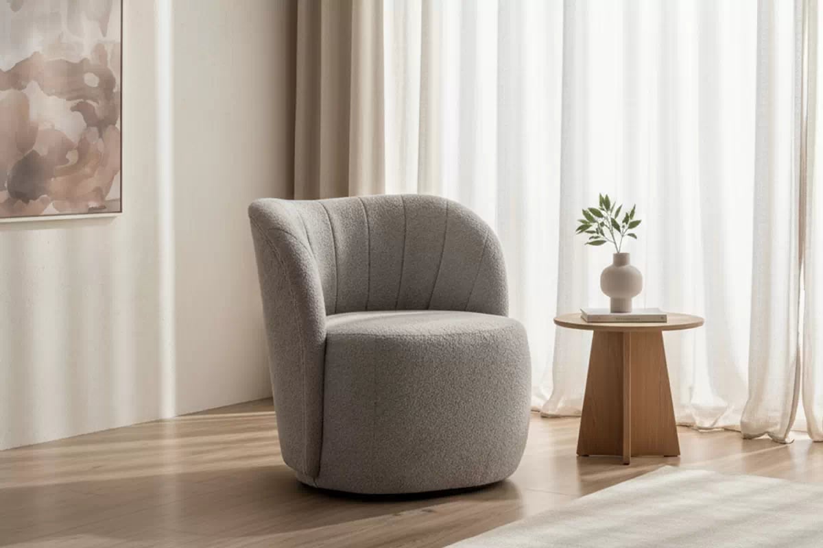 Odpočinkové křeslo Soya - šedá bouclé Catch Me 24 Křeslo čalouněná Soya - šedá boucle Catch Me 24