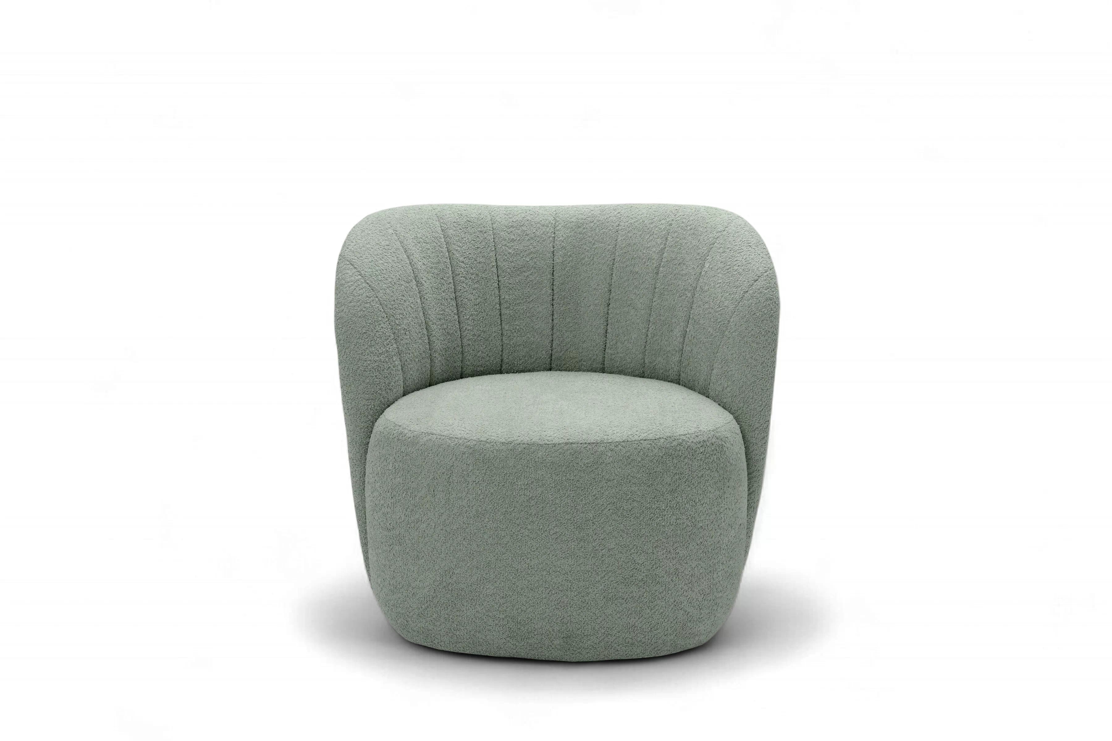 Relaxační křeslo Soya - zelená bouclé Catch Me 13 Křeslo čalouněná Soya - zielona boucle Catch Me 13