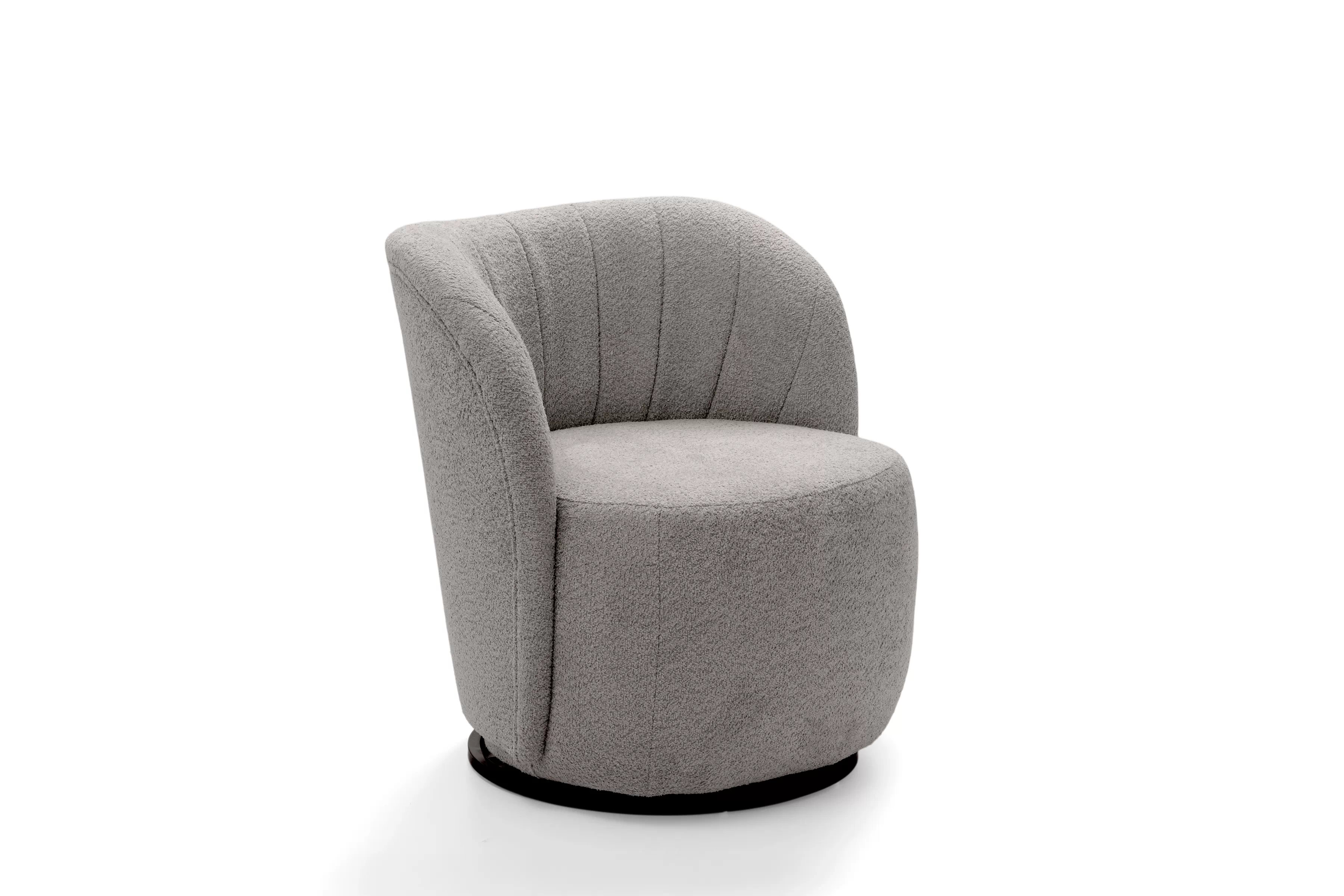 Křeslo čalouněná Soya obrotowy - šedá boucle Catch Me 24 Křeslo čalouněná Soya obrotowy - šedá boucle Catch Me 24