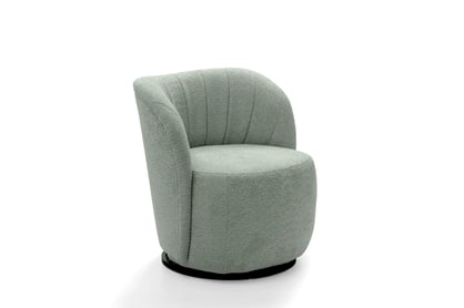 Relaxační křeslo Soya otočné - zelená bouclé Catch Me 13