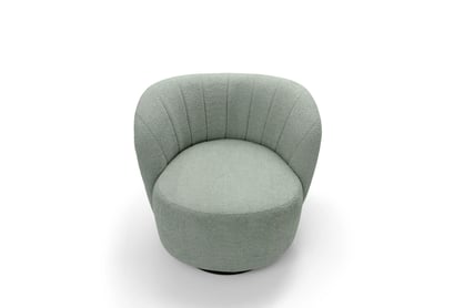 Relaxační křeslo Soya otočné - zelená bouclé Catch Me 13 Křeslo čalouněná Soya obrotowy - zielona bocule Catch Me 13