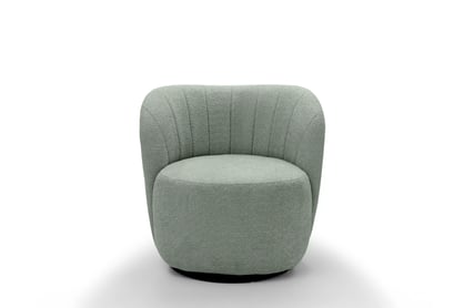 Relaxační křeslo Soya otočné - zelená bouclé Catch Me 13 Křeslo čalouněná Soya obrotowy - zielona bocule Catch Me 13