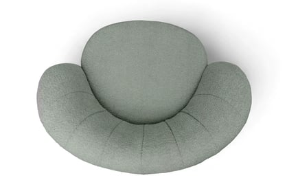 Relaxační křeslo Soya otočné - zelená bouclé Catch Me 13 Křeslo čalouněná Soya obrotowy - zielona bocule Catch Me 13