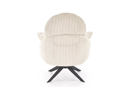 Hojdacie kreslo Velmina otočné - krémový zamat Kreslo odpočinkové Velmina - béžový plusz