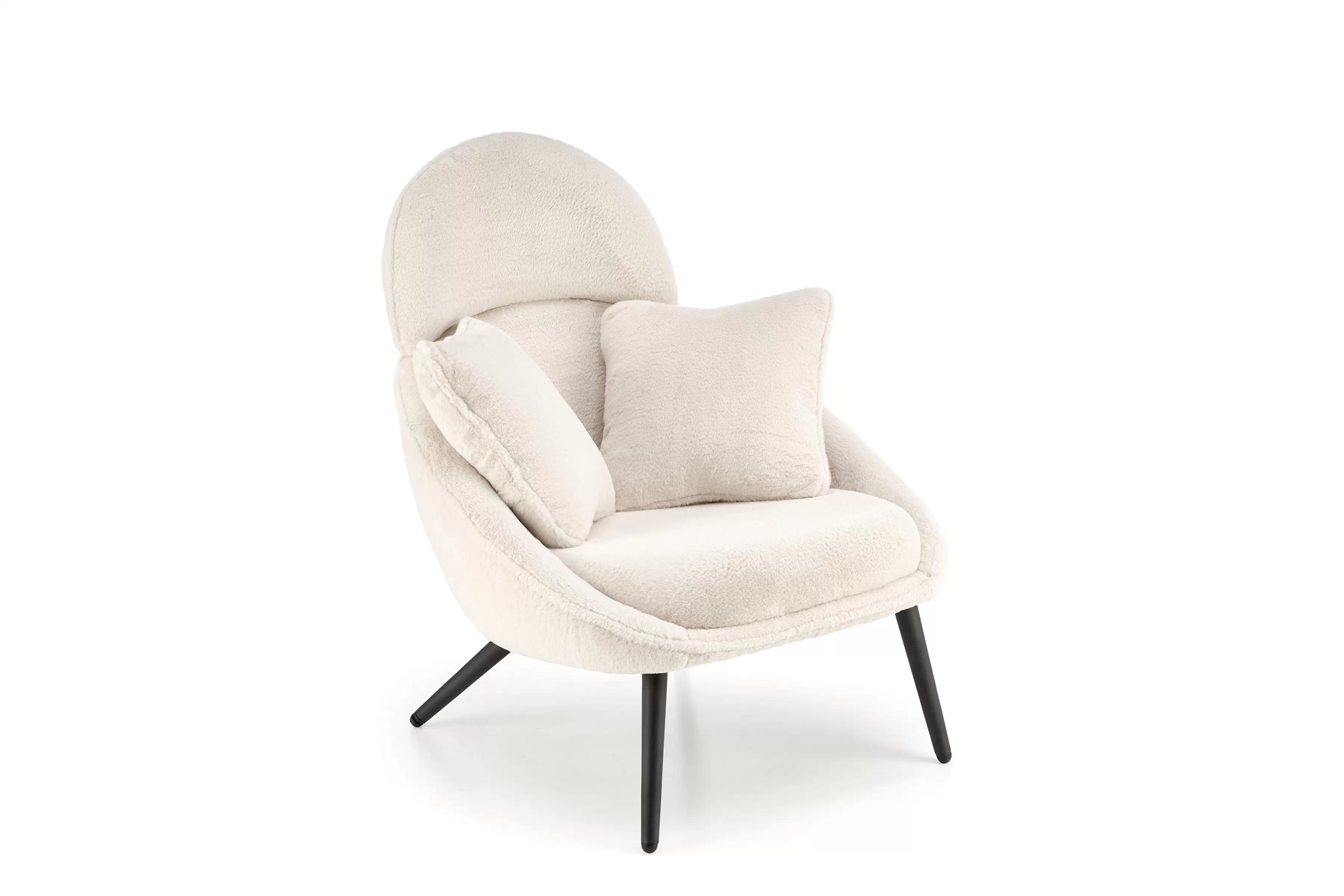 Relaxačné kreslo Velmina - krémový zamat Kreslo odpočinkové Velmina - Krémový plusz