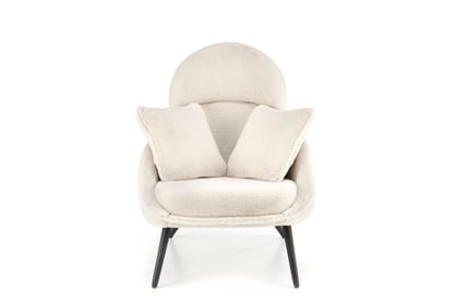 Relaxačné kreslo Velmina - krémový zamat Kreslo odpočinkové Velmina - Krémový plusz