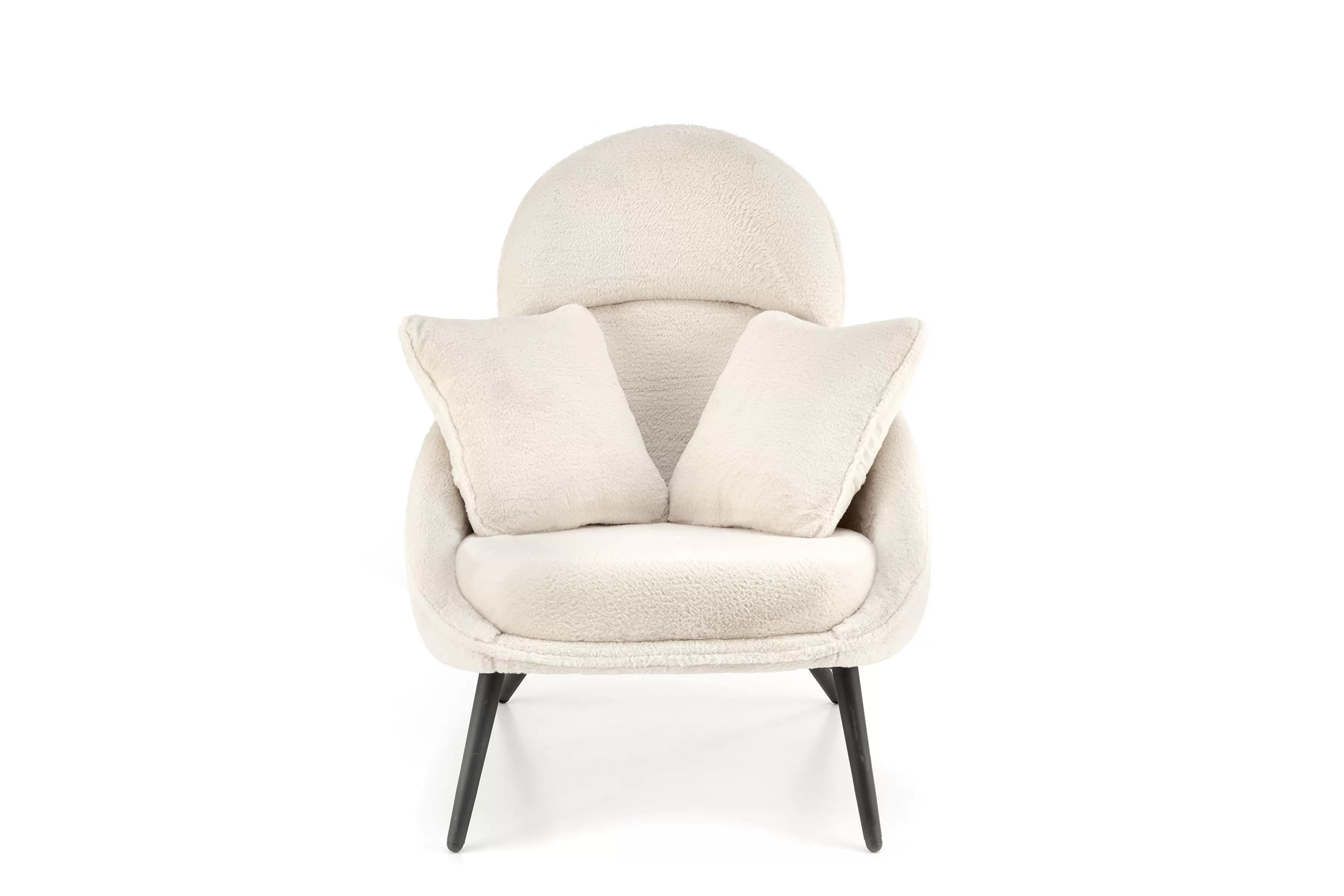 Relaxačné kreslo Velmina - krémový zamat Kreslo odpočinkové Velmina - Krémový plusz