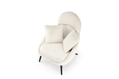 Relaxačné kreslo Velmina - krémový zamat Kreslo odpočinkové Velmina - Krémový plusz