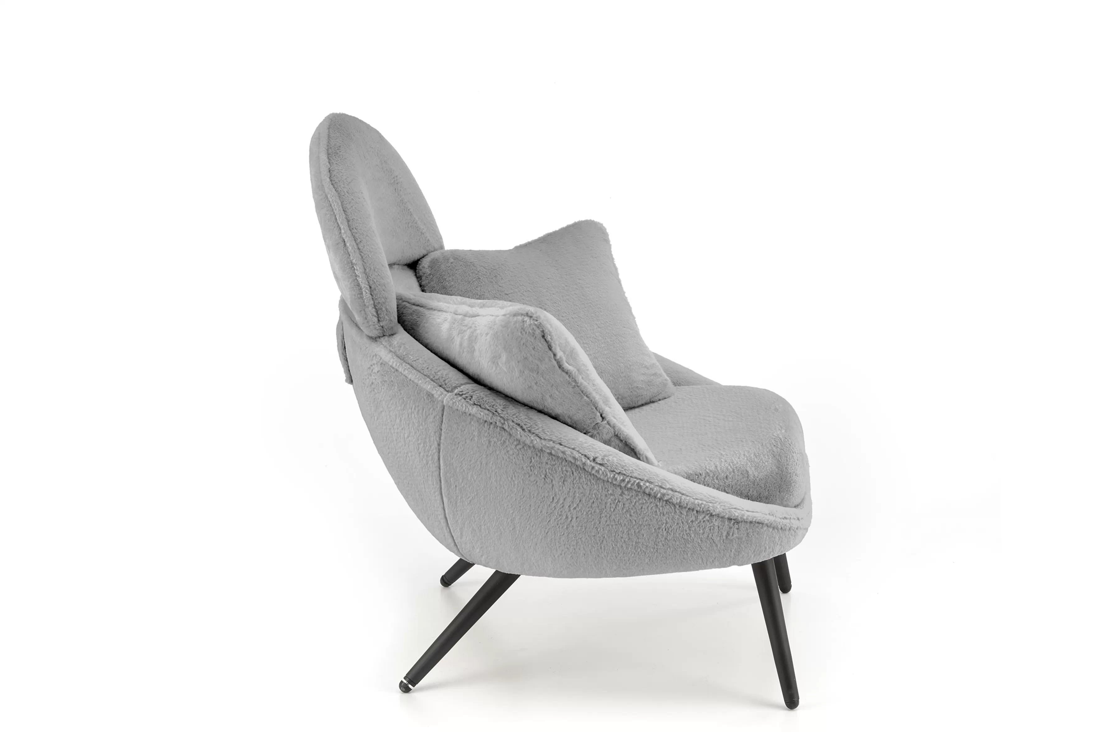 Hojdacie kreslo Velmina - sivý zamat Kreslo odpočinkové Velmina - Popolový plusz