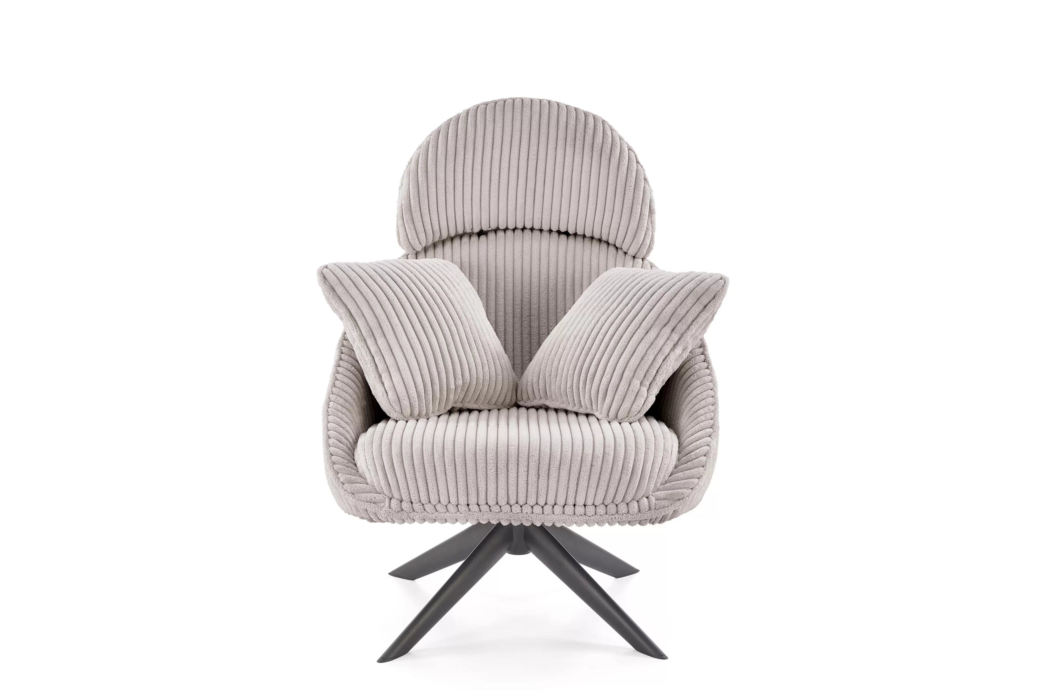 Pohodlné otočné kreslo Velmina - béžový zamat Kreslo odpočinkové Velmina otočna - béžový MENČESTER