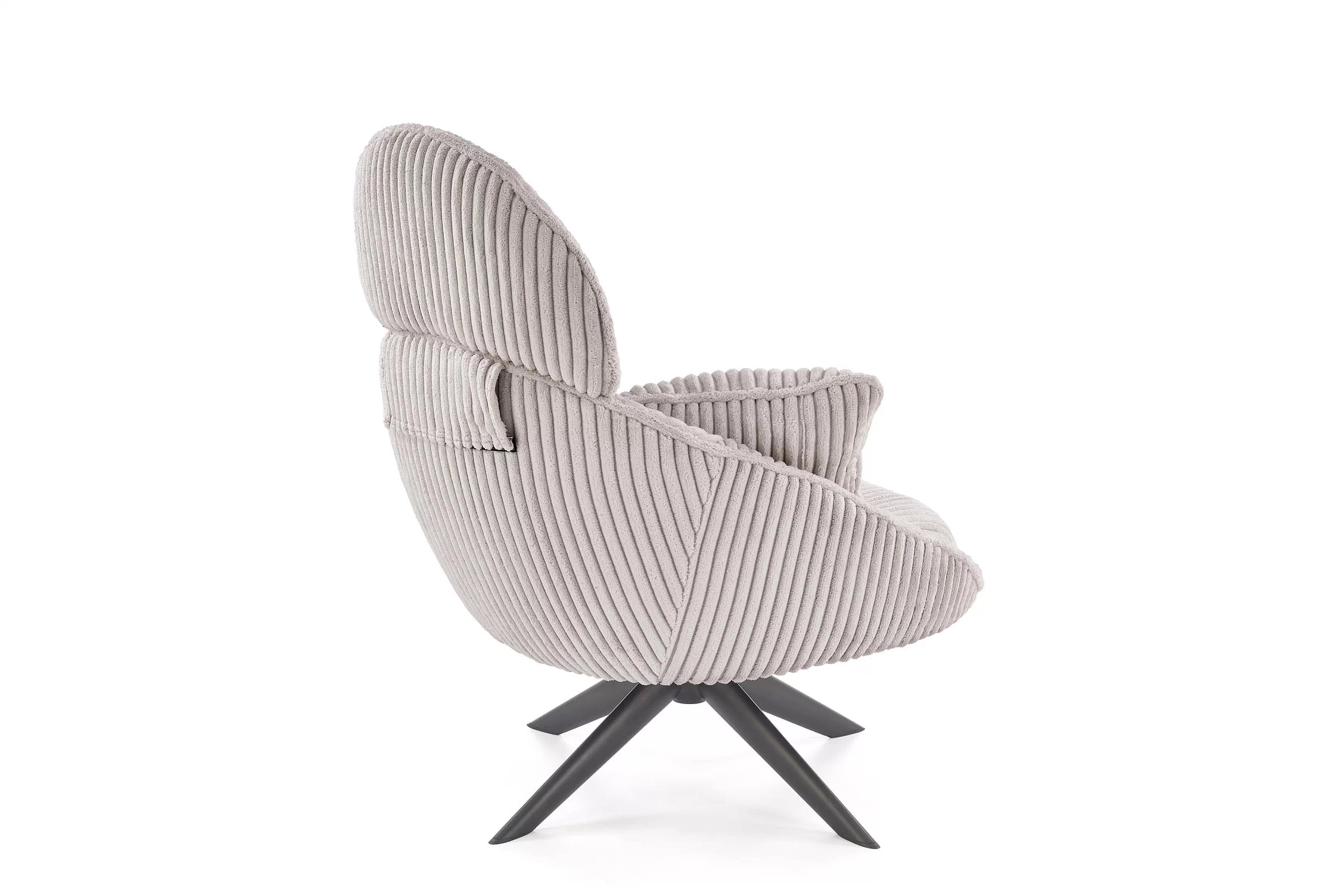 Pohodlné otočné kreslo Velmina - béžový zamat Kreslo odpočinkové Velmina otočna - béžový MENČESTER