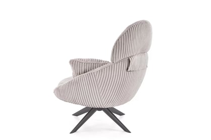 Pohodlné otočné kreslo Velmina - béžový zamat Kreslo odpočinkové Velmina otočna - béžový MENČESTER