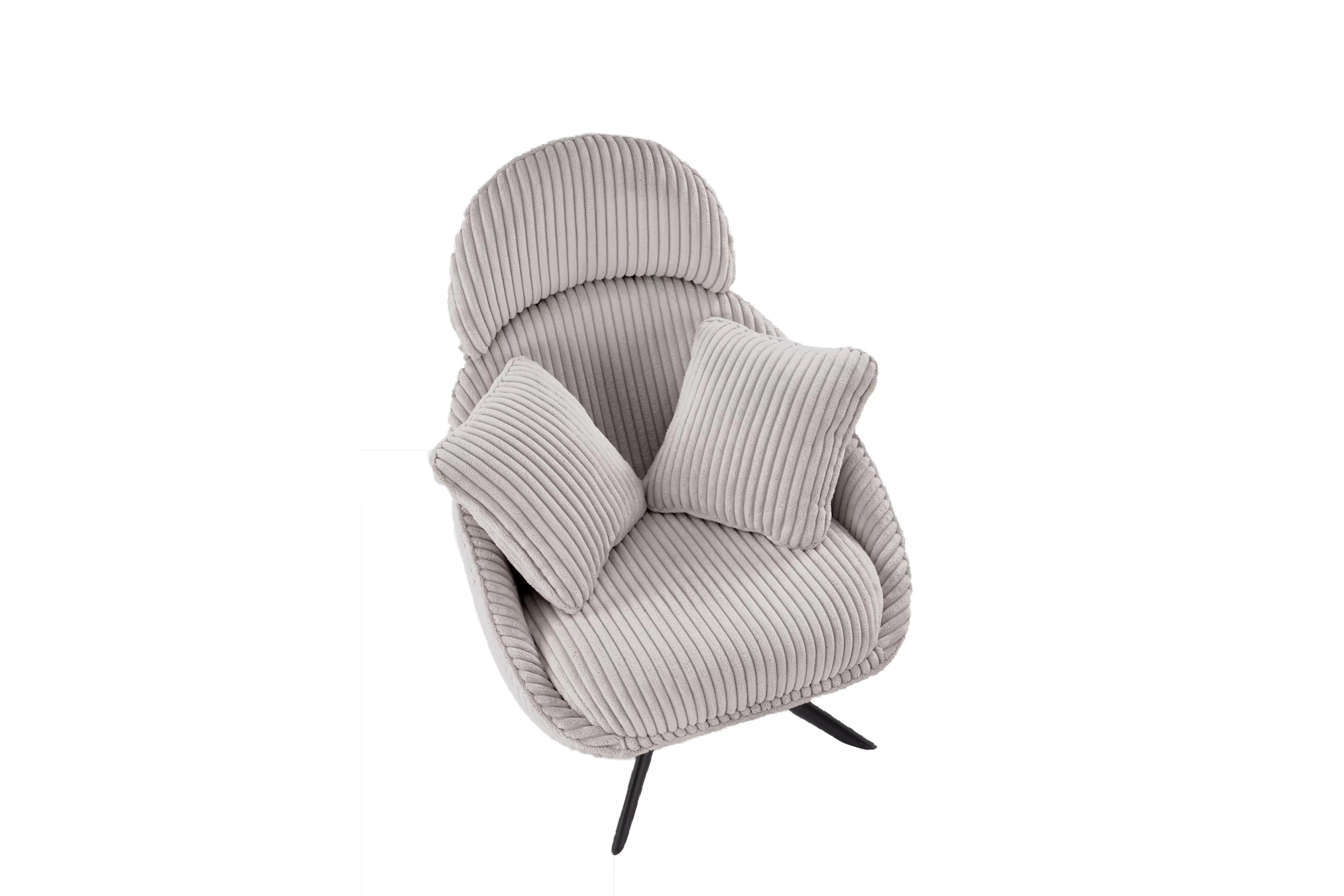 Pohodlné otočné kreslo Velmina - béžový zamat Kreslo odpočinkové Velmina otočna - béžový MENČESTER