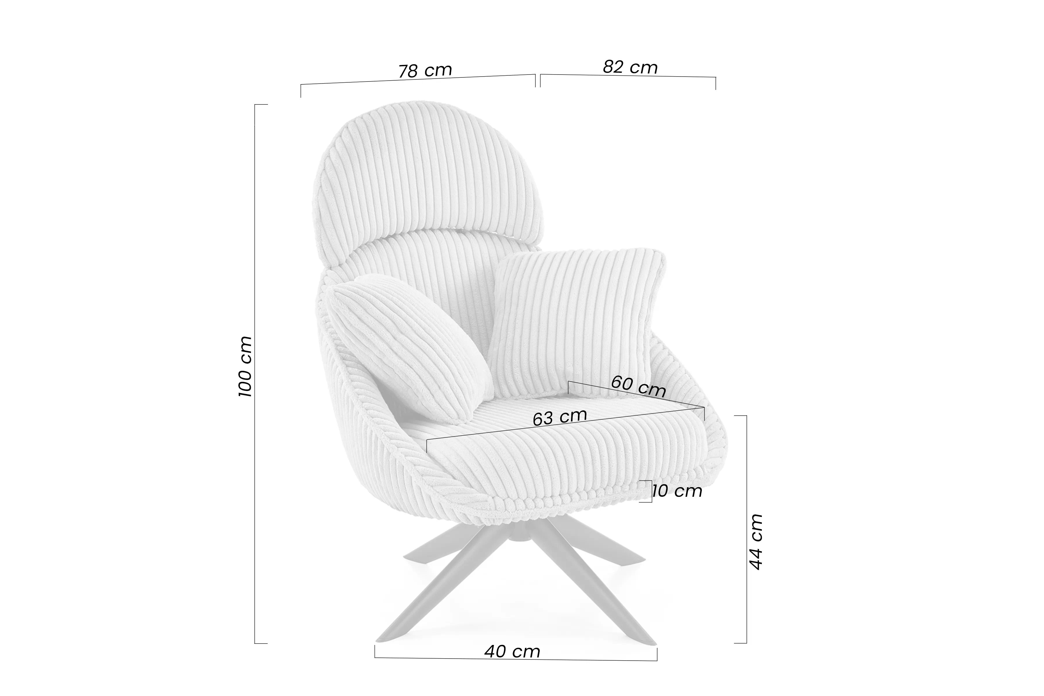 Pohodlné otočné kreslo Velmina - béžový zamat Kreslo odpočinkové Velmina otočna - béžový MENČESTER