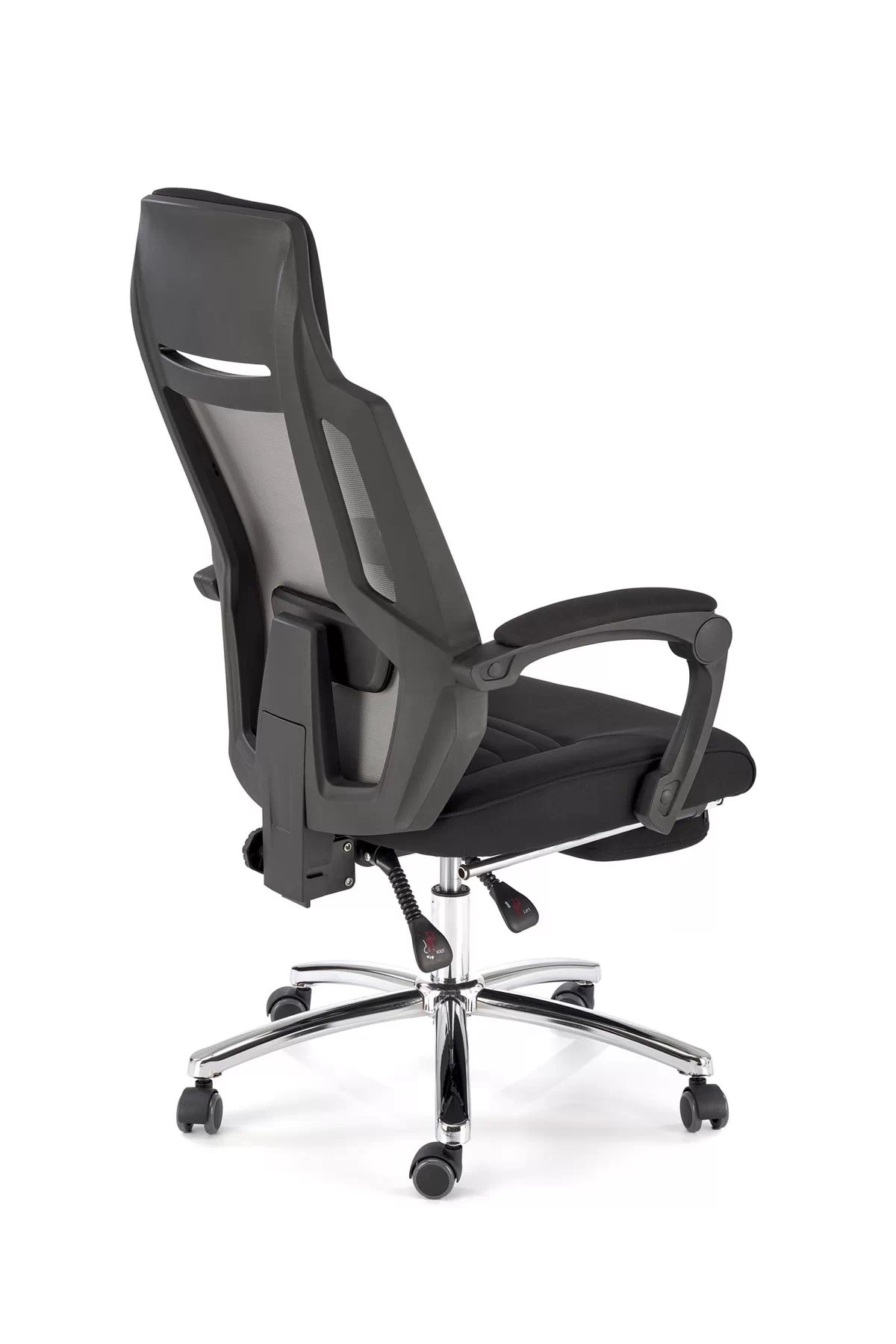 Kancelářské křeslo FREEMAN s podnožkou - černé / šedé freeman Křeslo pracowniczy z podnozkiem černá / popelavá