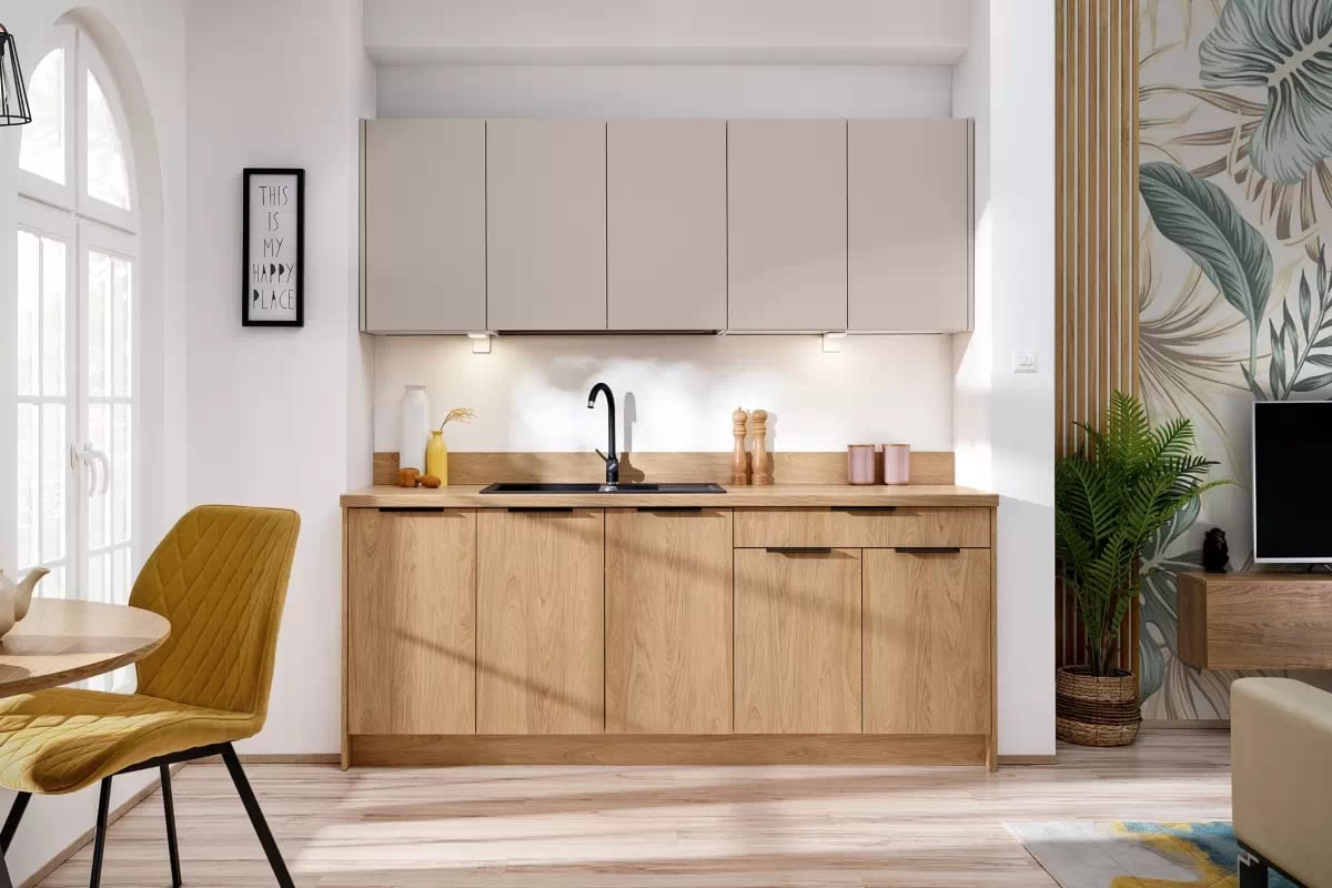 Přední panel pro myčku Ilandia FZMYW45 - dub hikora / skrytý panel přední část do zamywarki Ilandia FZMYW45 se skrytým panelem - dub hikora