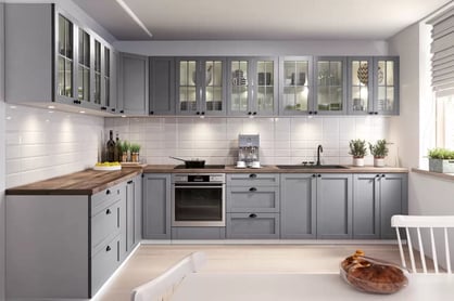 Přední část myčky Linea D45FZN 570x446  kolekce nábytku kuchennych Linea - šedý grey - aranzacja 