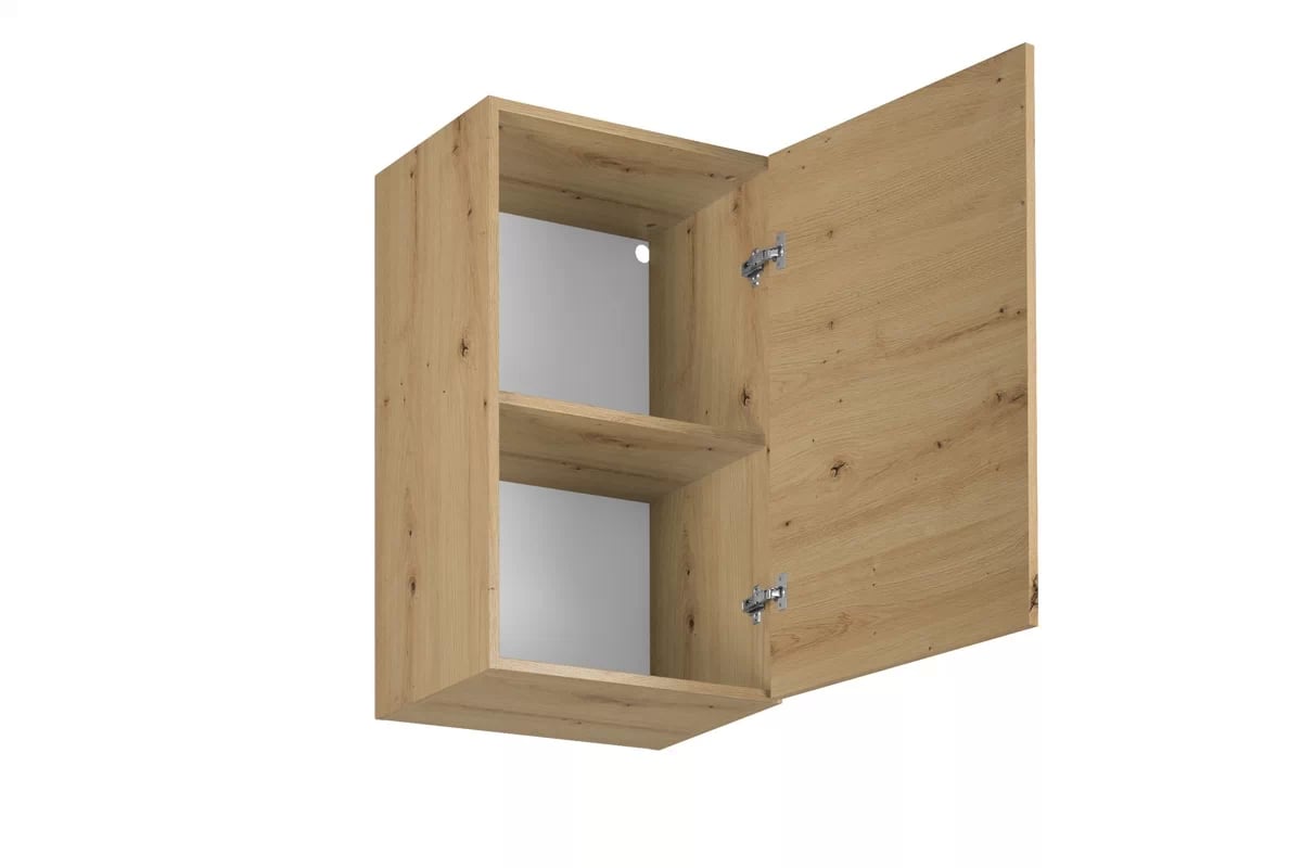 Závesná kuchynská skrinka Langen G45G hlboká jednodverová - dub artisan Langen G45G závesná skrinka jednodverová - vnútro