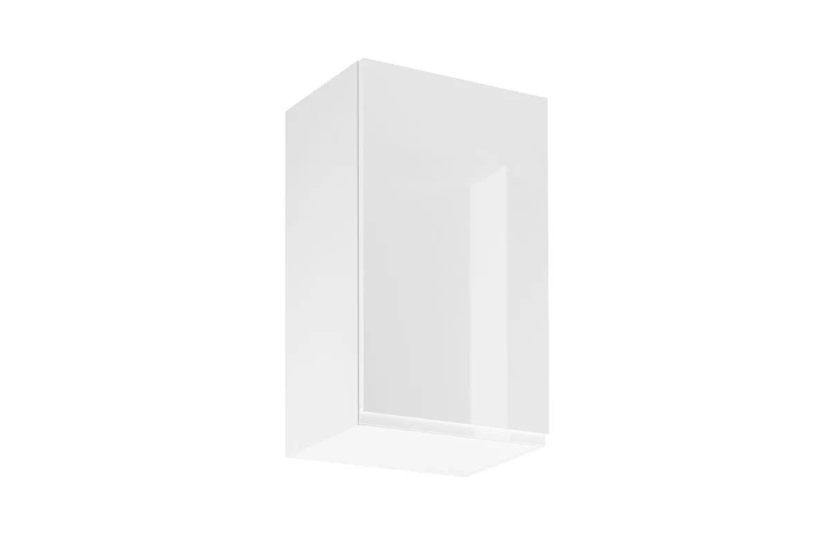 Horní kuchyňská skříňka Aspen G45 jednodveřová – bílý lesk Skříňka kuchyňská závěsná jednodveřová Aspen G45 - Bílý lesk