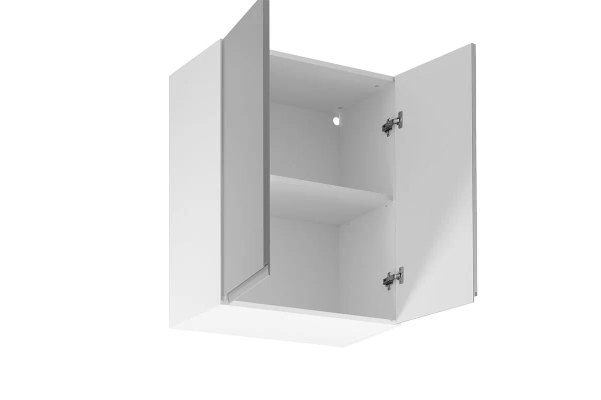 Horná kuchynská skrinka Aspen G60 dvojdverová - sivý lesk Skrinka Kuchynská závesná dvojdverová Aspen G60 - vnútro